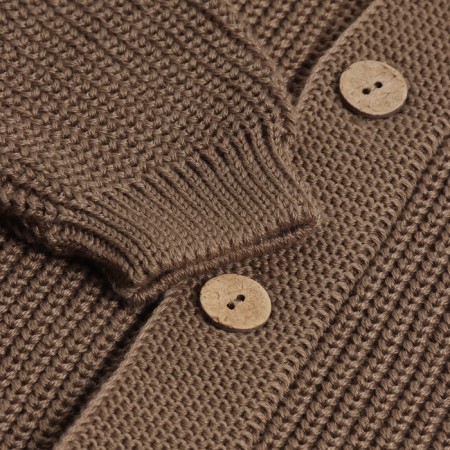 Knitted cardigan with a hood SL Home, r.68-74 cm, coffee-2