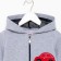 Overalls for a boy, gray color, height 74 cm