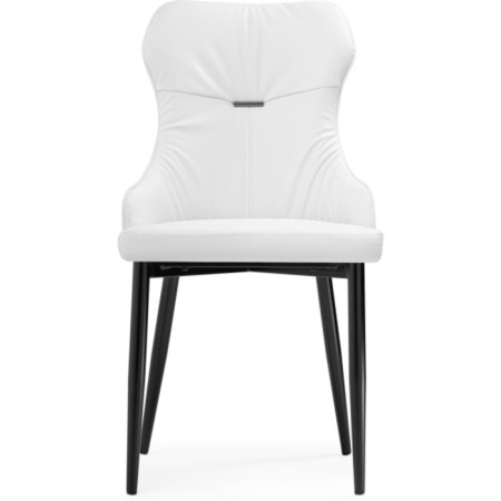 Neli Metal/Ecokozha, Black/White 49x60x90 cm stool-1
