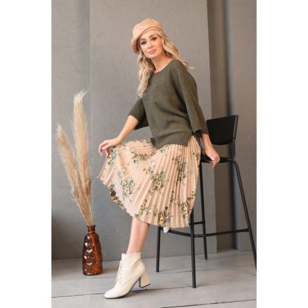 Female jumper, size 46, khaki color-14