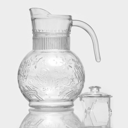 Set for drinks made of glass "Cosmos", 5 items: a jug 1.9 l, 4 circles 300/280/280/250 ml-4