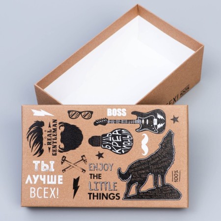 Set of boxes 6 in 1, gift packaging, “for the best man”, 12 x 7 x 4 - 22 x 14 x 8.5 cm-2