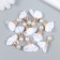 Decor for creativity Textile "Flower with a pearl. Snow White" set 10 pcs 2.5 cm