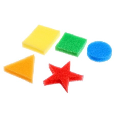 Set with the sponges "Study colors and shapes", write wash-2