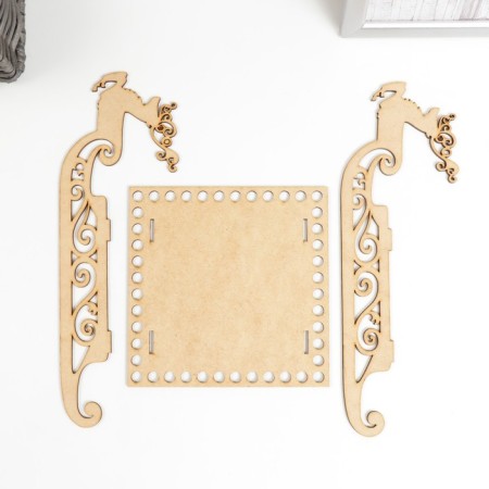 Holler blank "Sani. Type 1" set 3 parts, bottom 15x15 cm-4