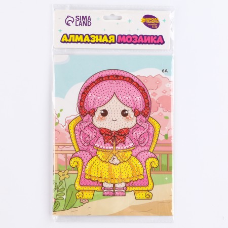 Diamond embroidery with partial filling of Bashira 13.7 × 18.3 cm, cardboard-5