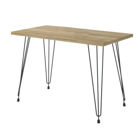 Dining table loverpool 110x60x75 cm, oak craf gold, black-4