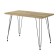 Dining table loverpool 110x60x75 cm, oak craf gold, black