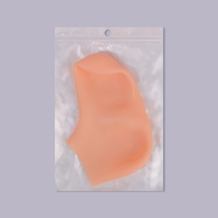 Socks for pedicure, silicone, 18 × 10 cm, size S, beige color-7