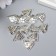 Decor for creativity Metal "Hut" silver 412M011 set 12 pcs 1.7x1.3 cm