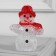 LED figure "Snowman" 7 × 15 × 7 cm, acrylic, 8 LED, AAX2 batteries (not in the kit), white glow