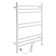 Electric towel Zein PE-08 "Bohemia", 400x600 mm, 8 crossbars, white