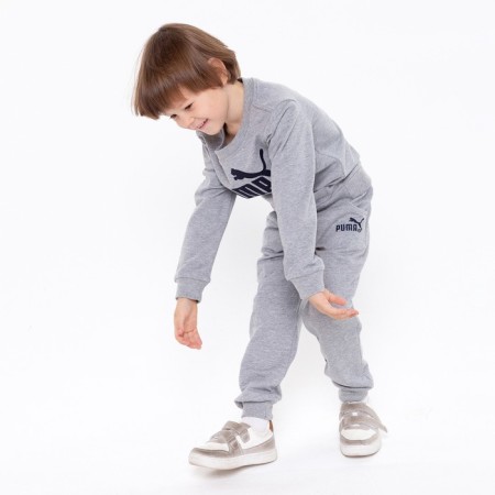 Kidsa (sweatshirt, trousers), color gray mix, height 98 cm (3 years)-7