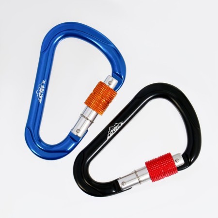 Carabiner with a clutch, 11.5 x 7.5 cm, 25 kn, mix-2