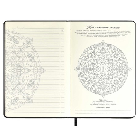 Diary of Leduced A5, 124 Escalada sheets, solid binding, artificial leather "SOFT-Tach", stamping foil of congrekes, white offset 70 g/m2, 120 g/m2-12