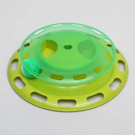 Game complex for cats with feed compartments and ball (cardboard box), mix-2