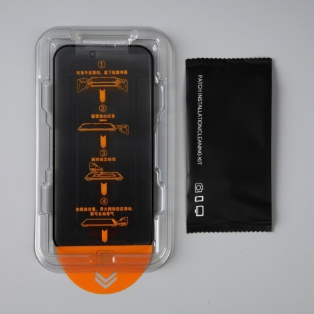 Protective glass for the iPhone 14 Pro, antishpion, installation frame, full glue, 9h, 0.33 mm-2