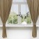 Ethel Ethel curtains for the kitchen, olive color, 130 +/- 6 x180 cm - 2 pcs, grabbing - 2 pcs, 70% HL, 30% luna