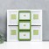 Photo frame plastic in 7 photos "Kruzo", col. white with green inserts