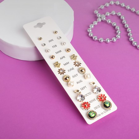 Pusets 12 pairs Onear, summer day, color in gold-1