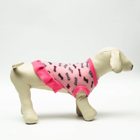 A sweatshirt with a skirt "Bones", Size L (DS 35, Osh 35, OG 45 cm), Pink-1