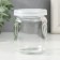 Bank for suppositories glass with a “heart” lid is a transparent 150 ml 6x6x8 cm