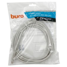 Buro UTP Patch Cord 4 pairs CAT6 CCA Molded 3M Gray RJ-45 (M) -RJ-45 (M)