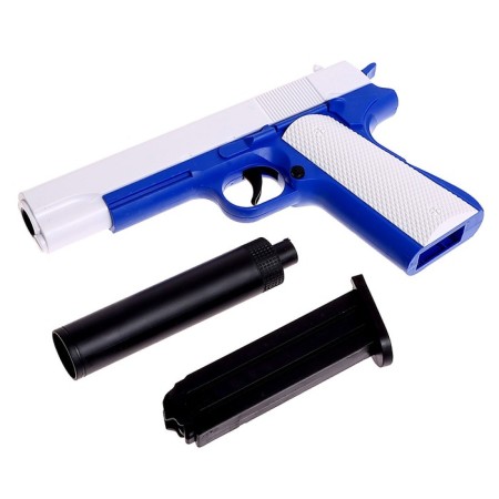 Colt pistol, with sleeves, muffler, shoots soft bullets-3