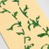 Music Life guitar sticker, green flowers