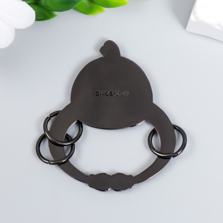 Keychain-key a metal "Duckling Boxer-Games ended" 5.3x4.6 cm-3