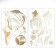 Set of Golden Tattoos, 2 sheets in a set