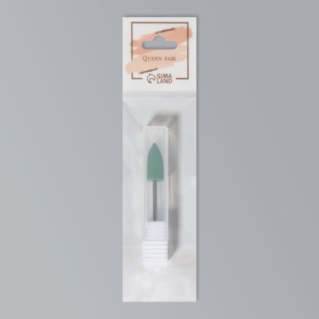 Silicone milling cutter for polishing, medium, 8 × 18 mm, in a plastic case, green color-5