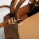 Bag Women's Tout with zipper, brown color