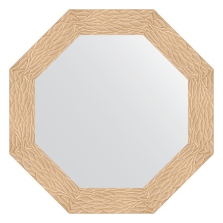 Mirror in the baguette frame, gold dunes 90 mm, 71x71 cm