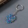 Acryl keychain bilateral "Brilliant tropical leaf" 3.9x3x0.2 cm