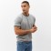 Jumper men's short sleeve Minaku Regular Fit: Color Gray Melange, Rr. 44