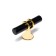 Handle button cappio, d = 12, black color with gold