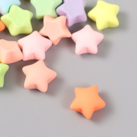 Decor for creativity Plastic "Puffy Star" matte mix 1.7x1.7 cm-1