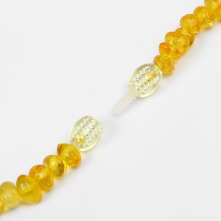 Beads "amber" Processed crumbs, rainbow, 45cm-3