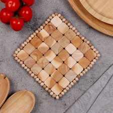 Hot stand, 13x13 cm, juniper