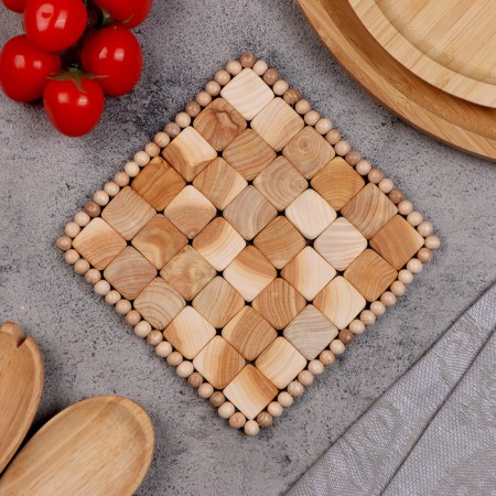 Hot stand, 13x13 cm, juniper