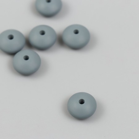 Busina silicone "flattened" dark gray d = 1.2 cm