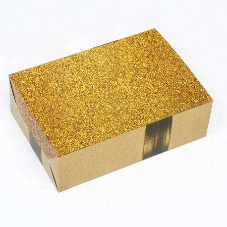 Folding box "Gift" with a gold bow, 16 x 23 x 7.5 cm-3