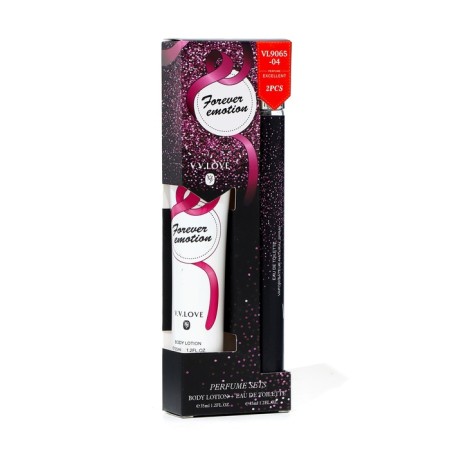 Perfume set female Foerever Emotion: Toilet water, 35ml + body lotion, 35ml-3