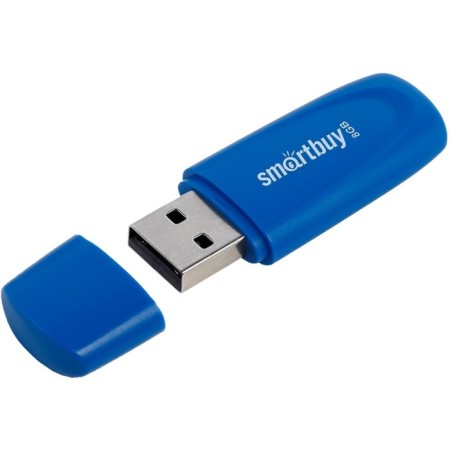 Flash drive Smartbuy 008gb2SCB, 8 GB, USB2.0, th Up 15 MB/s, PBLD up to 12 Mb/s, blue