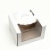 Box for cake 2 windows, with handles, white, 21 x 21 x14 cm
