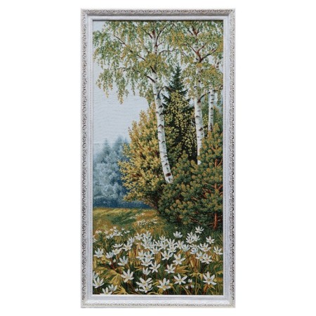 Tapestry "Flowers on the edge" 38*70 cm, Mix frame
