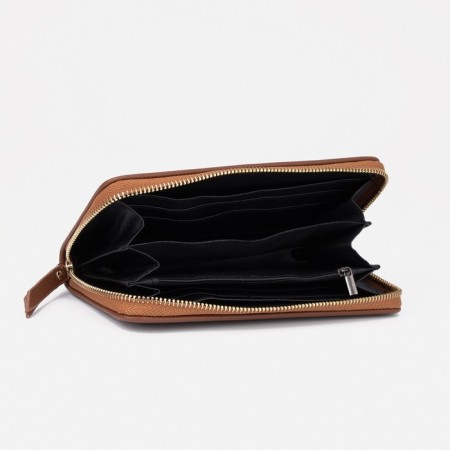 Women's wallet with lightning, brown color-2