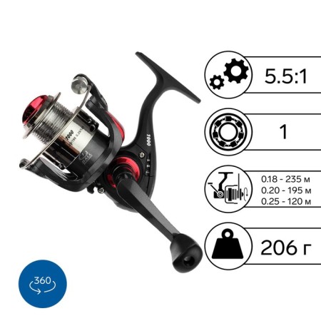 Coil B/IN PREMIER FISHING PYTHON 1000, 1 bearing, 5.5: 1