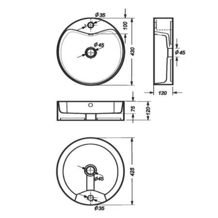 Sanita Luxe Best Shelf 45 sink-1
